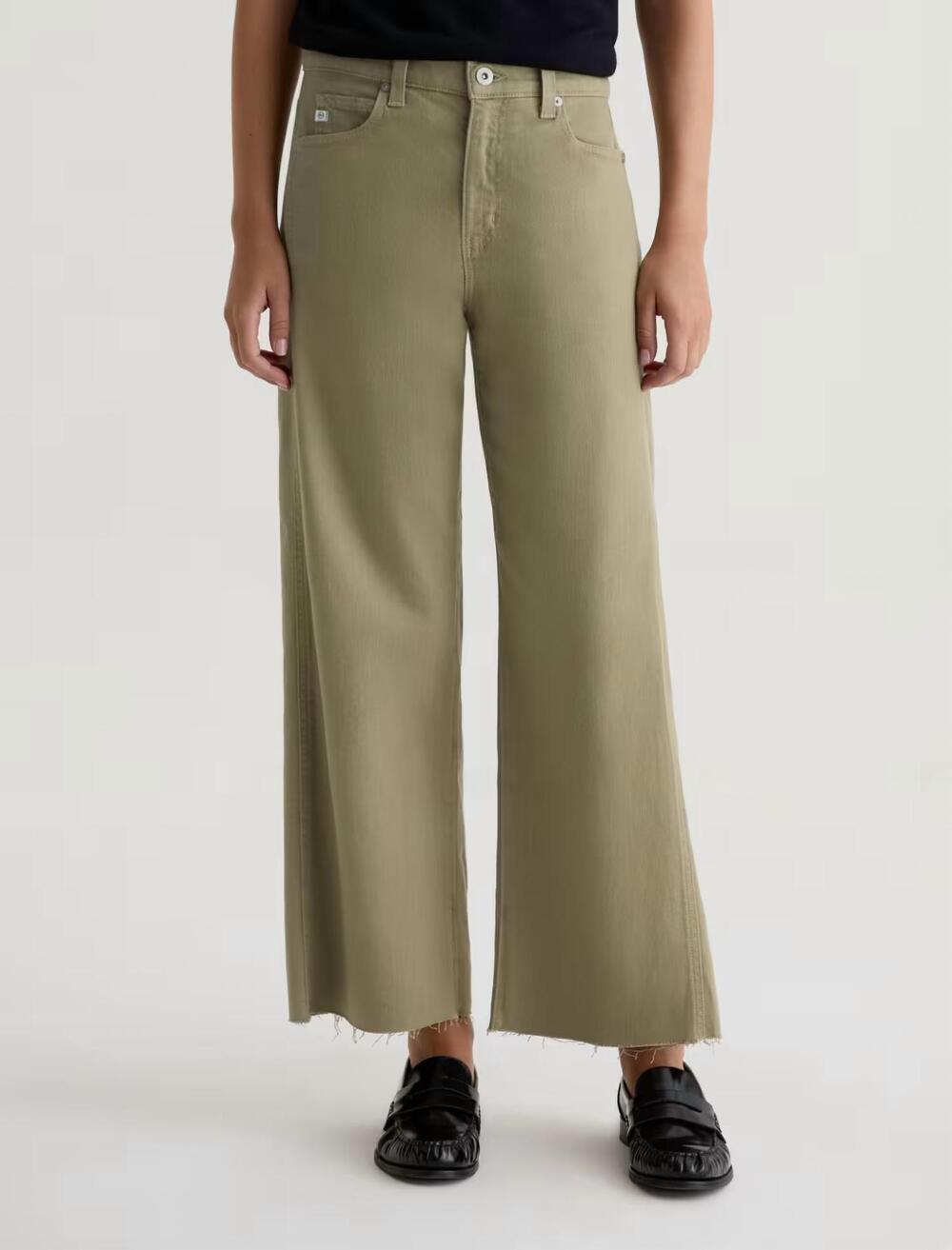 NEW AG JEANS saige wide leg jeans in dusty sage